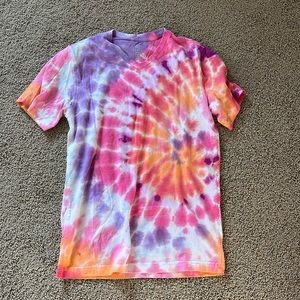pink purple and orange tie dye tshirt size s